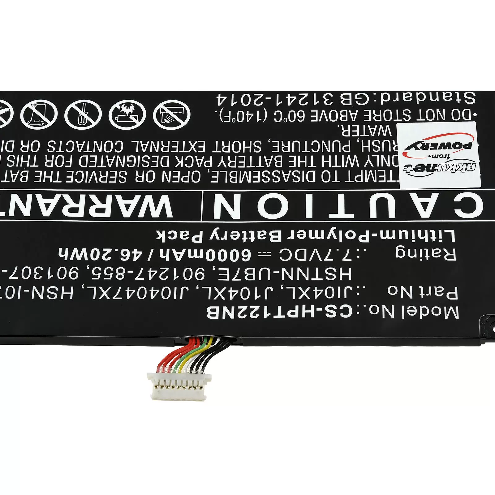 Akku passend für Laptop HP Elite X2 1012 G2 1LV78EA, 1012 G2 1LV76EA, Typ JI04XL u.a.