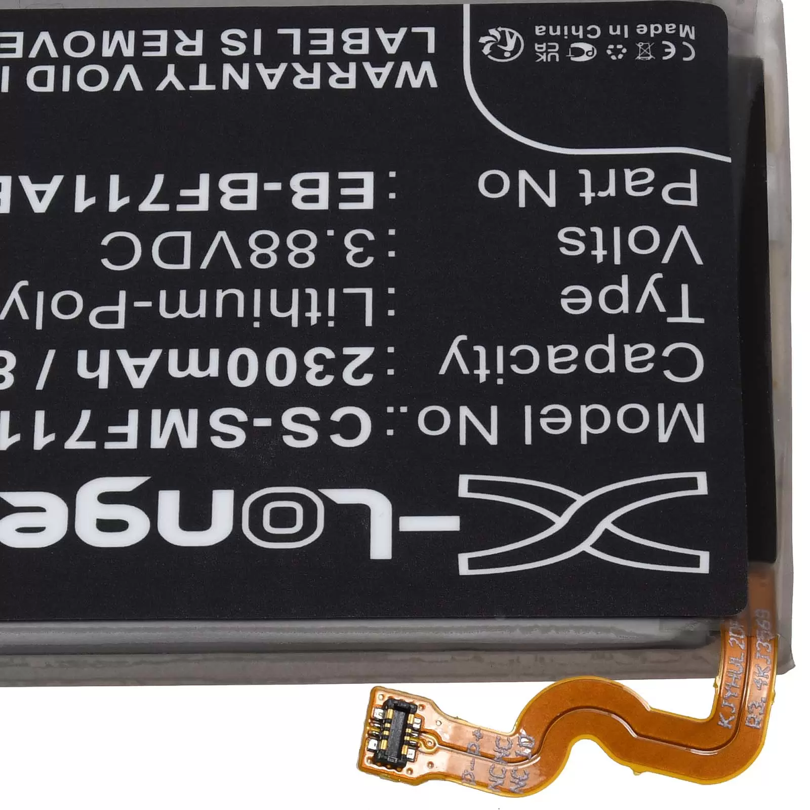 Ersatzakku passend für Smartphone Samsung Galaxy Z Flip 3 SM-F711 Typ EB-BF711ABY