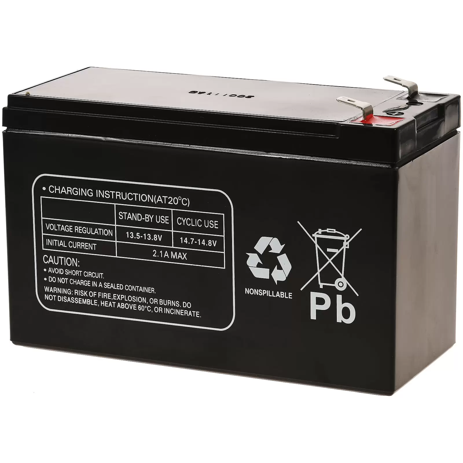 Bleiakku multipower MP7-12B VdS 12V 7Ah ersetzt 7,2Ah