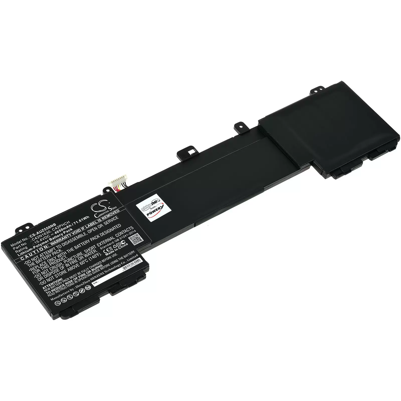 Akku passend für Laptop Asus ZenBook Pro UX550VD-BN032T,  UX550VD-BN068T, Typ C42N1630 u.a.