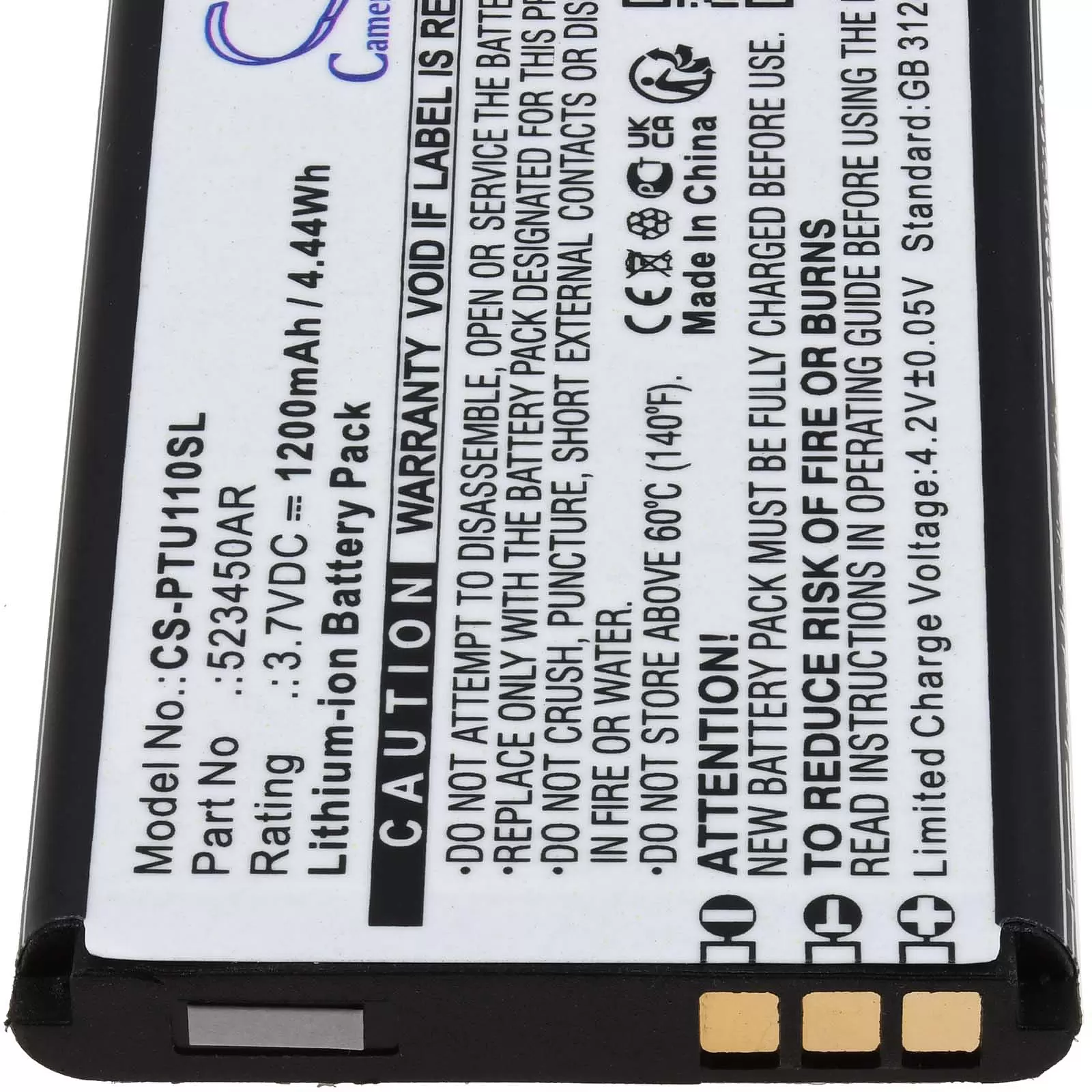 Akku passend für Seniorenhandy Panasonic KX-TU110, KX-TU110 EXB, Typ 523450AR