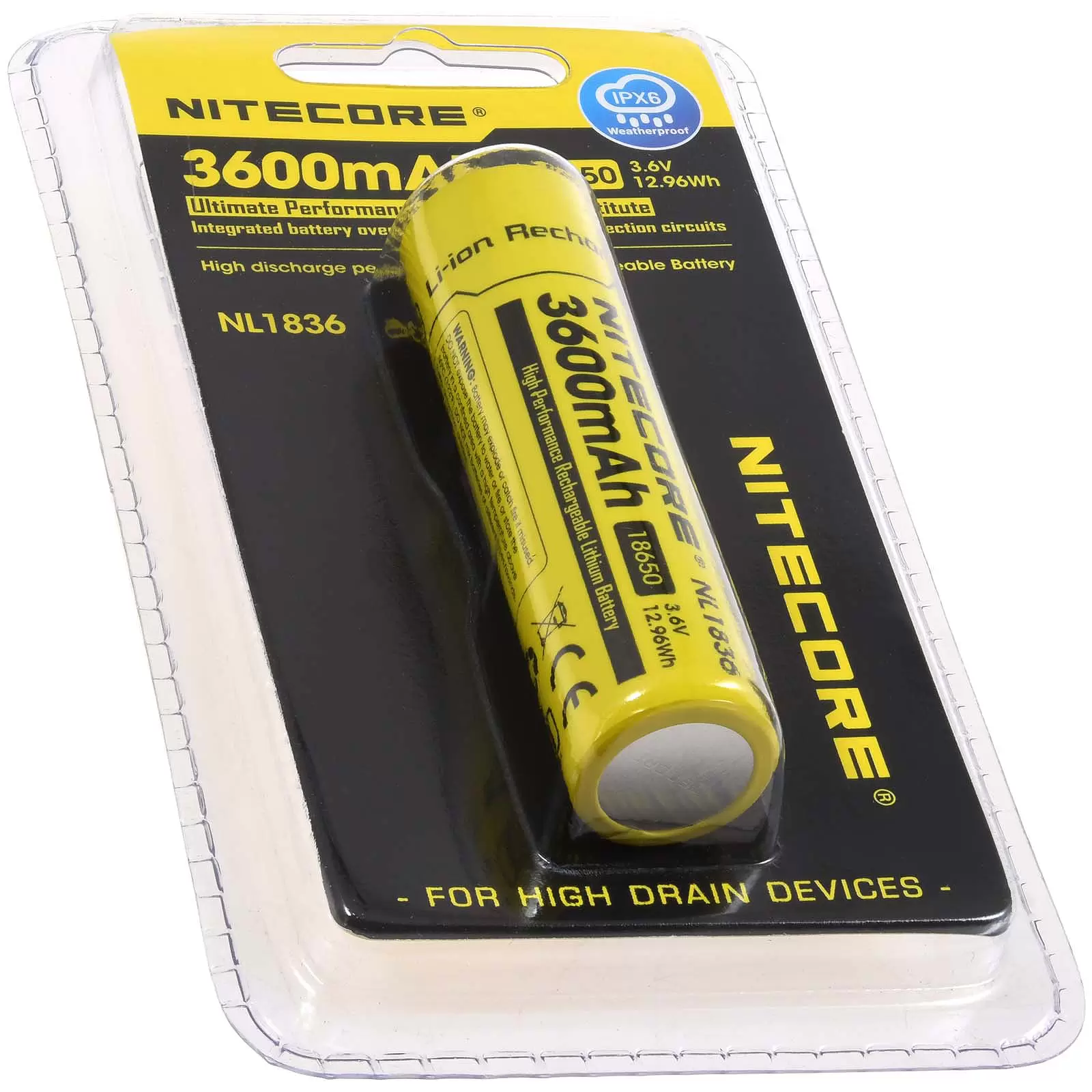 Nitecore Li-Ion Akku Typ 18650 3600mAh NL1836